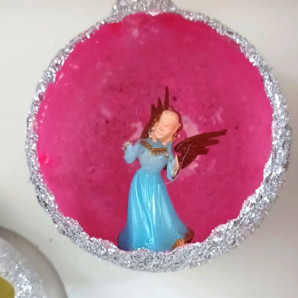 Jewelbrite Set 5 Ornaments in Box Christmas Kitsch Angels - Picture 7 of 7